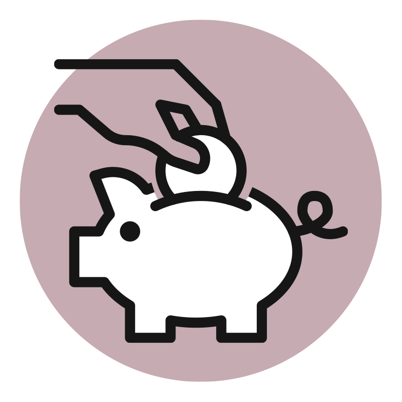 Retirement Savings graphic with piggy bank